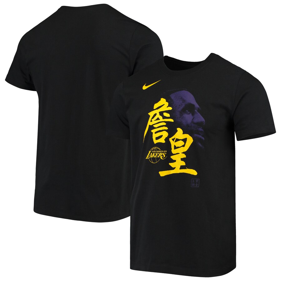 2020 NBA Men LeBron James Los Angeles Lakers Nike Chinese New Year Player TShirt Black